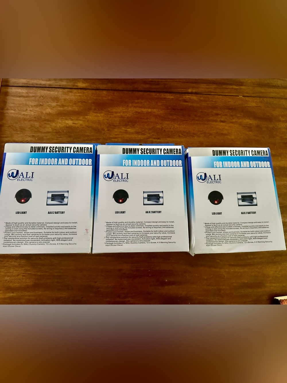 NEW Lot 3 Wali Dummy Cameras with LED Lights